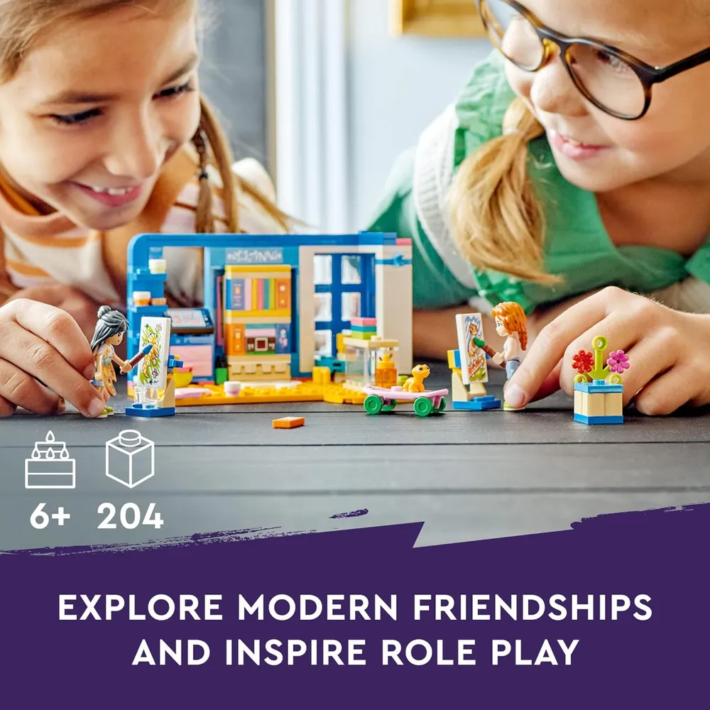 Lego Friends habitación de Liann set de juego coleccionable con minimuñecas