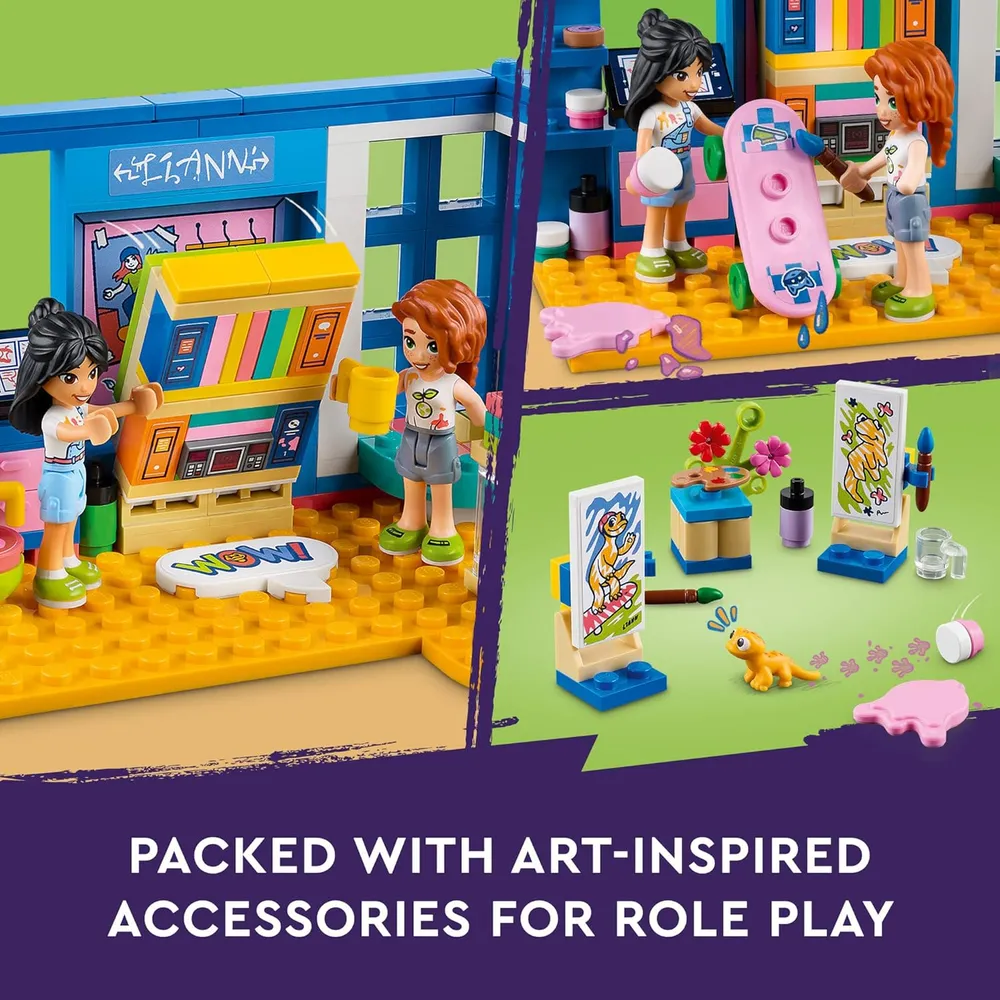 Lego Friends habitación de Liann set de juego coleccionable con minimuñecas