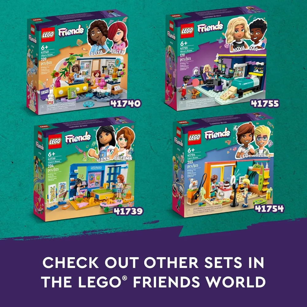 Lego Friends habitación de Liann set de juego coleccionable con minimuñecas