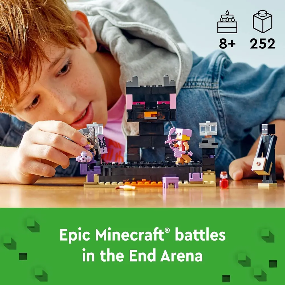 Lego Minecraft The End Arena set de batalla con dragón Ender y Enderman
