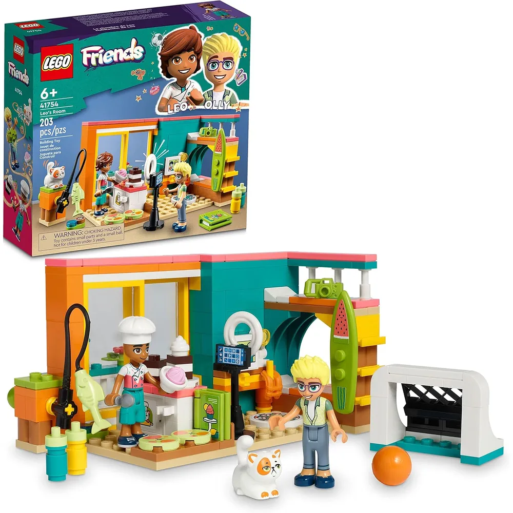 Lego Friends habitación de Leo set de juego repostería con minimuñeca y mascota
