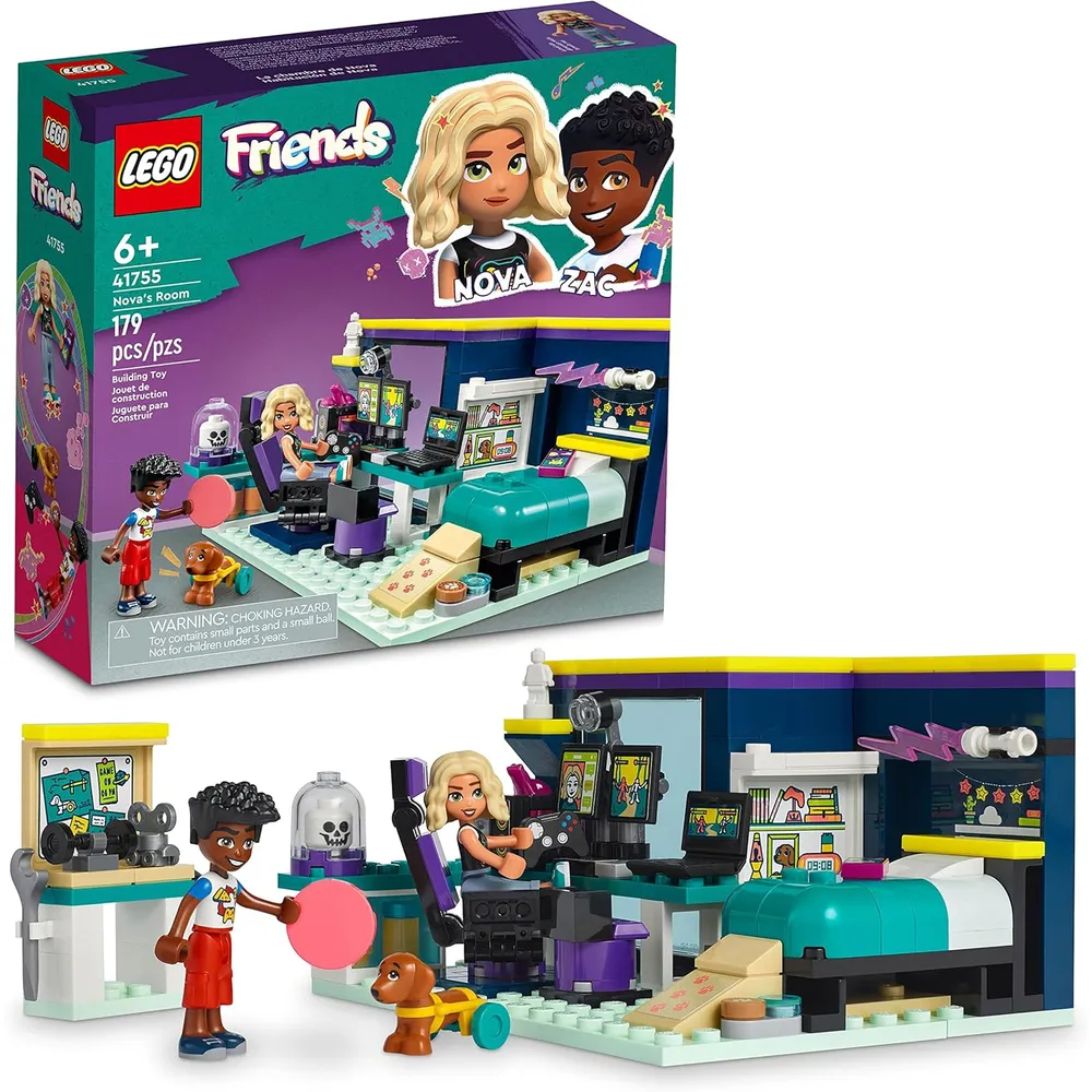 Lego Friends habitación de Nova set de videojuegos coleccionable con mini muñeca