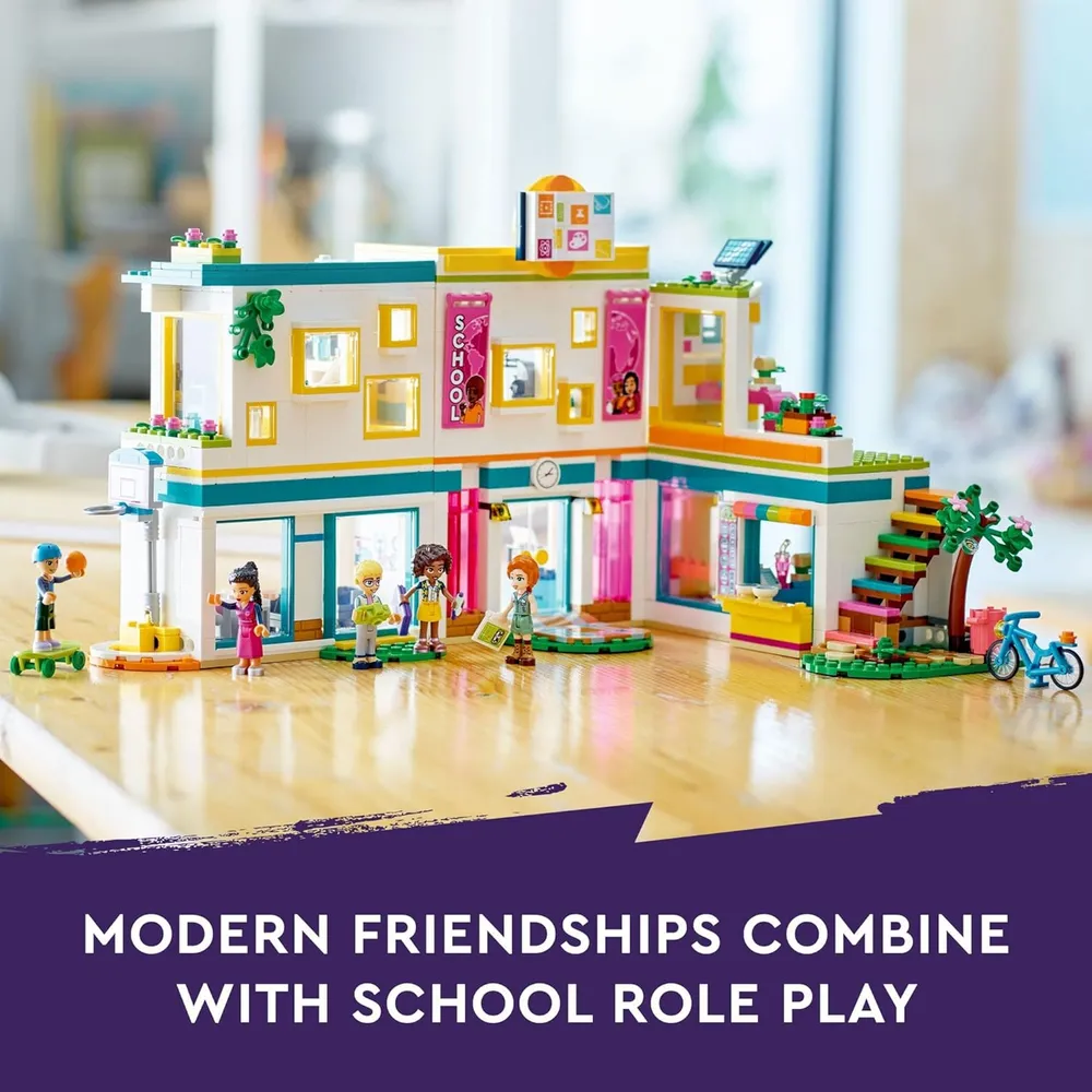 Lego Friends Heartlake International School set con 5 minimuñecas y accesorios