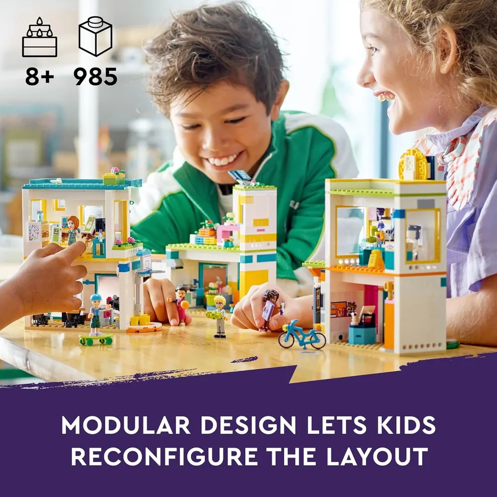 Lego Friends Heartlake International School set con 5 minimuñecas y accesorios