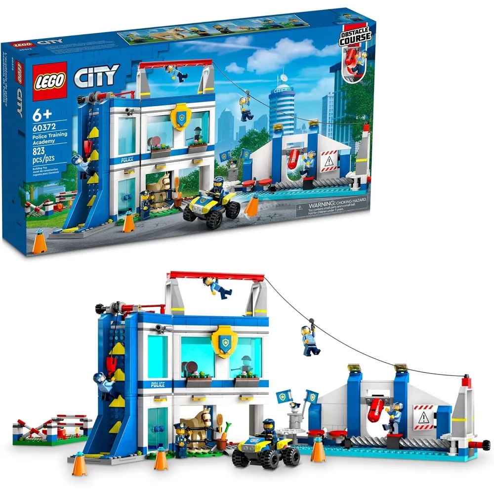 Lego City academia de policía set con pista de obstáculos caballo y minifiguras