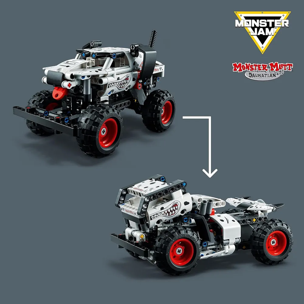 Lego Technic Monster Jam Monster Mutt Dálmata camión 2 en 1 con retroceso