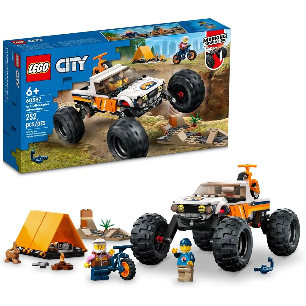 Lego City 4x4 todoterreno camión de juguete para aventuras y simulación infantil