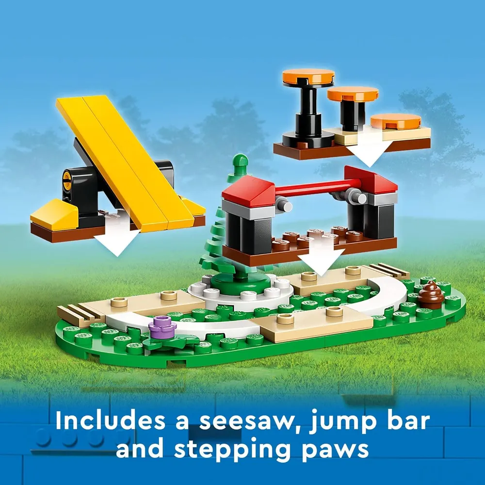 Lego City set de entrenamiento móvil para perros policía con circuito y remolque