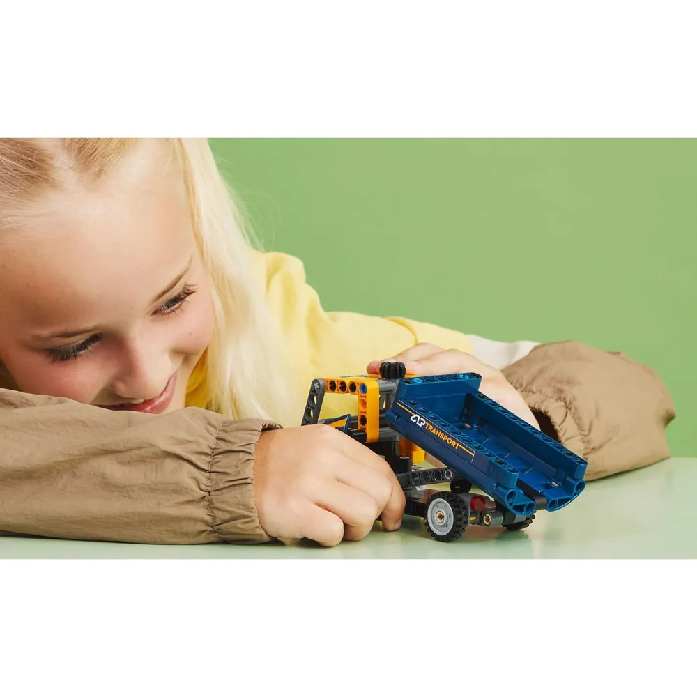 Lego Technic camión volquete 2 en 1 que se transforma en excavadora juguete