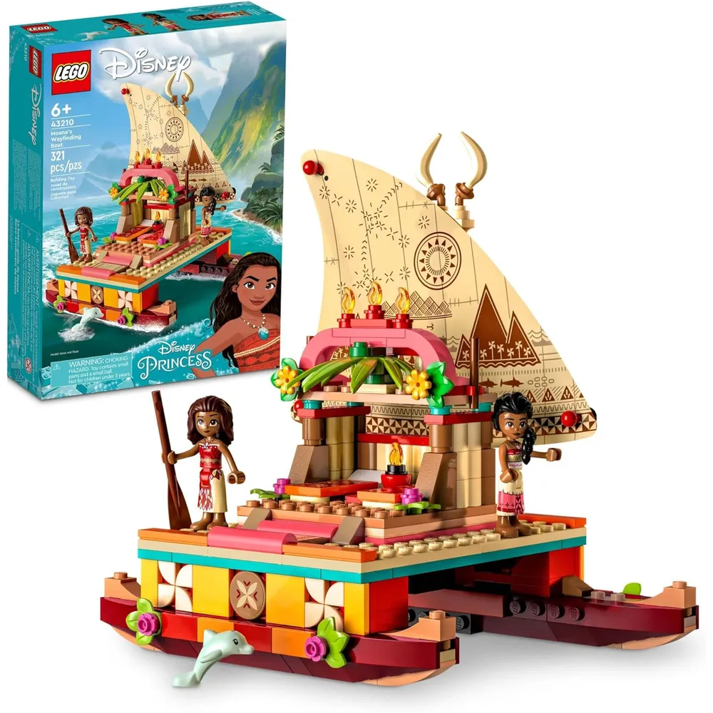 Lego Disney Princess barco de Moana set de juguete con minimuñecas y delfín