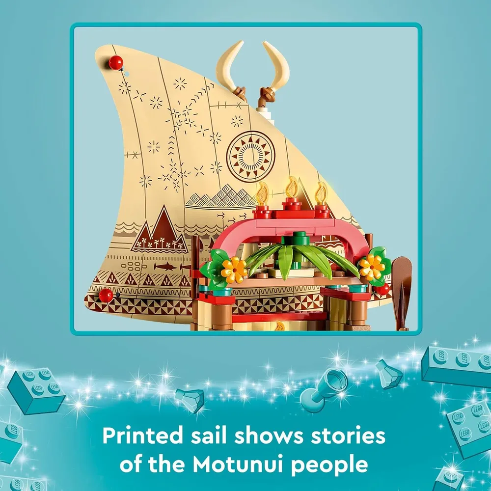 Lego Disney Princess barco de Moana set de juguete con minimuñecas y delfín