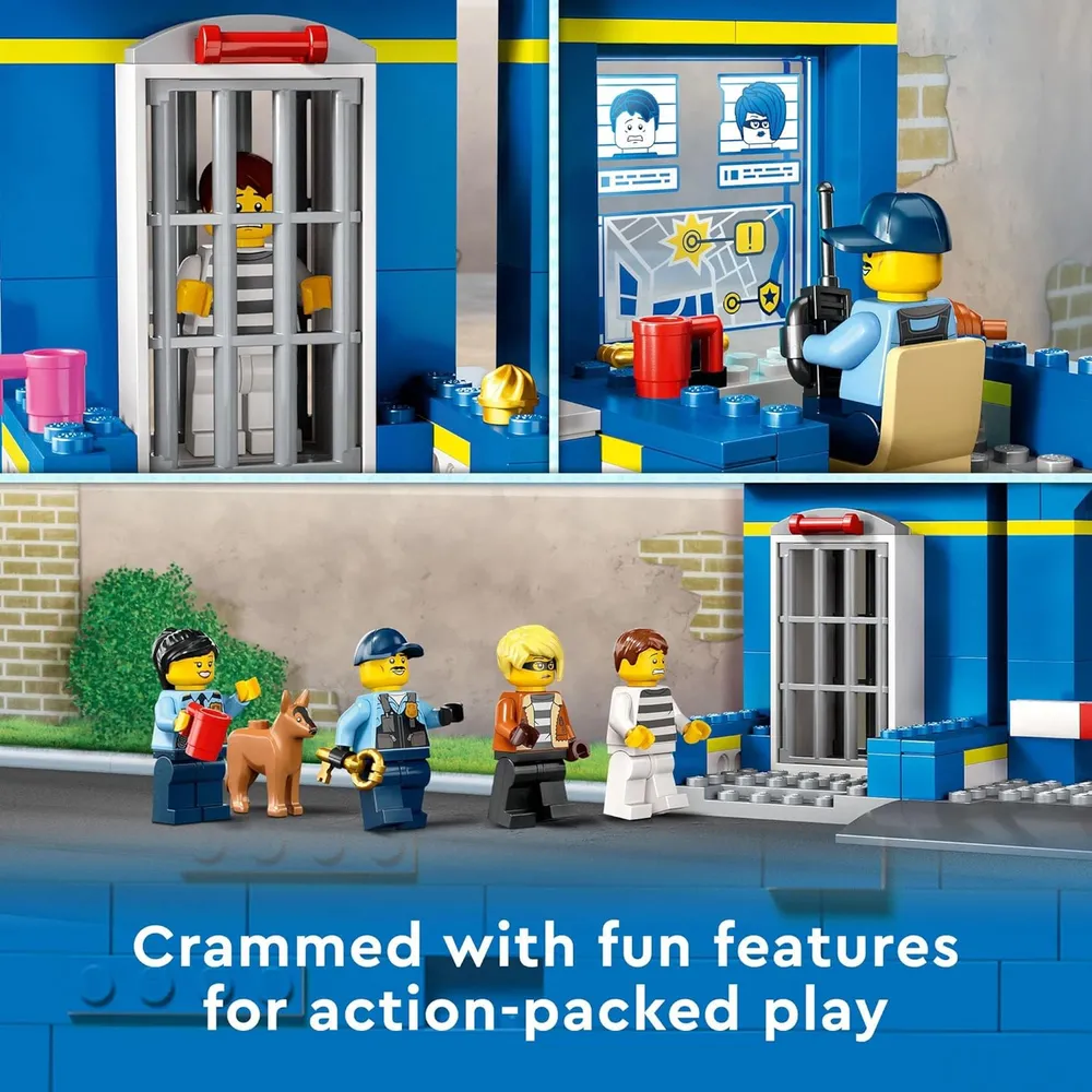 Lego City persecución en comisaría set con coche moto y figuras de policía