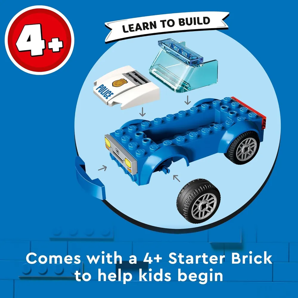 Lego City persecución en comisaría set con coche moto y figuras de policía