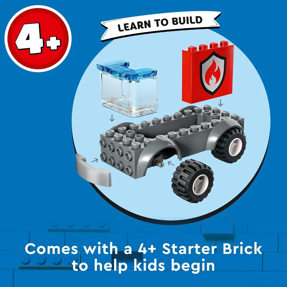Lego City estación y camión de bomberos set educativo con figuras de bomberos