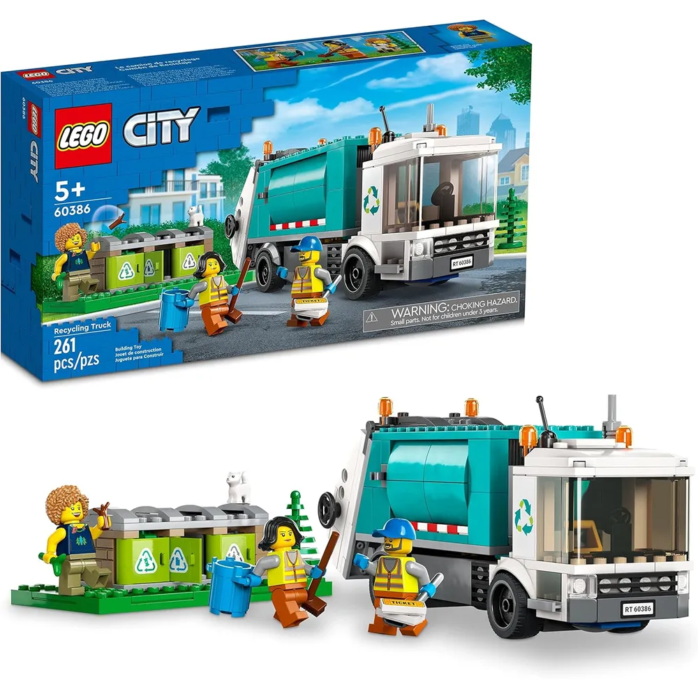 Lego City camión de reciclaje set educativo con contenedores de clasificación