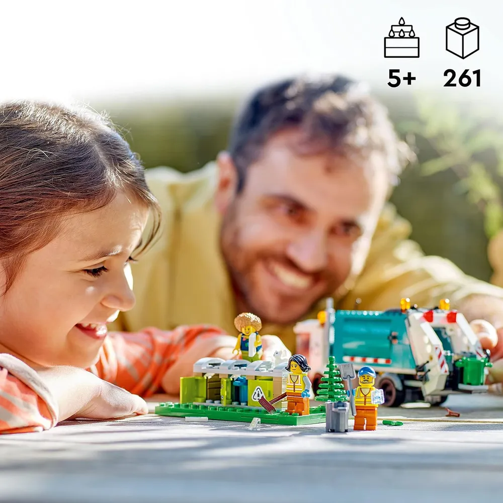 Lego City camión de reciclaje set educativo con contenedores de clasificación