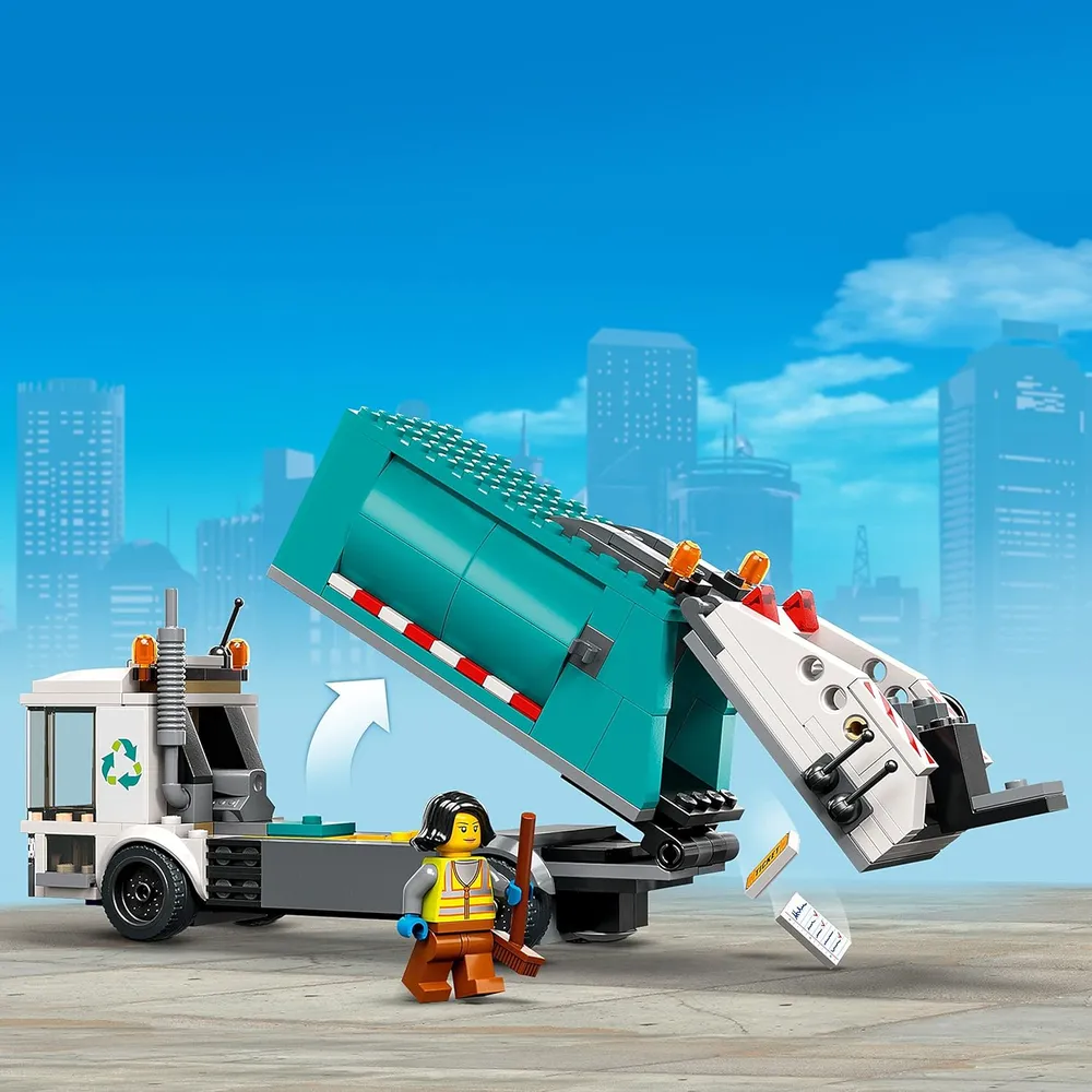 Lego City camión de reciclaje set educativo con contenedores de clasificación