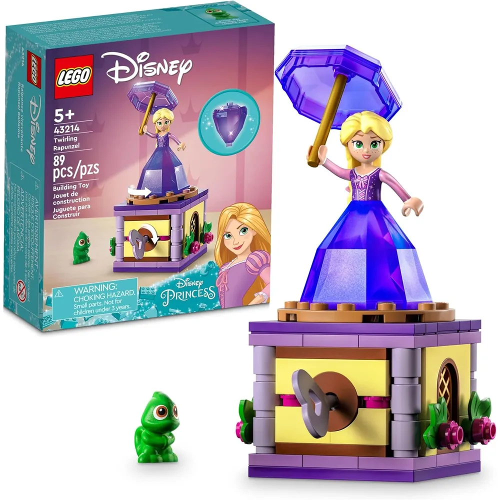 Lego Disney Princess Rapunzel giratoria set con vestido de diamantes y Pascal