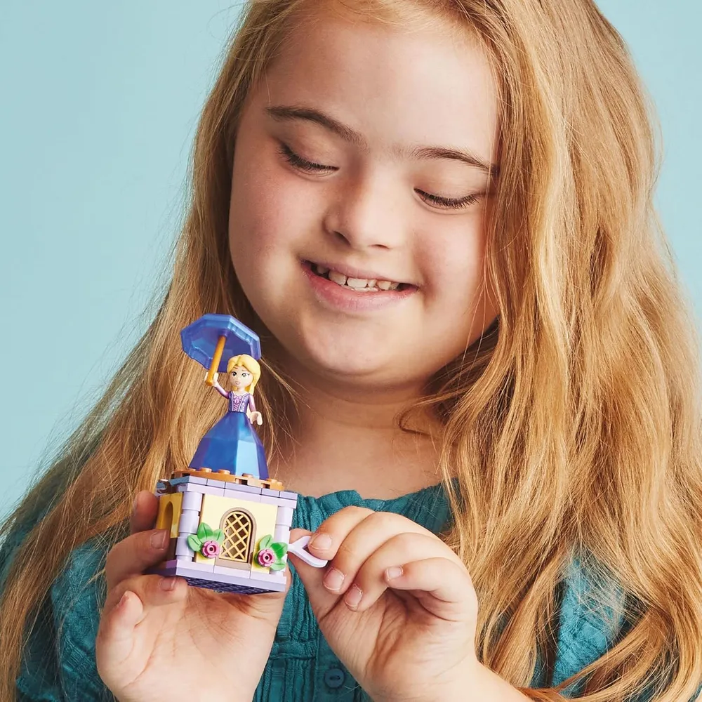 Lego Disney Princess Rapunzel giratoria set con vestido de diamantes y Pascal