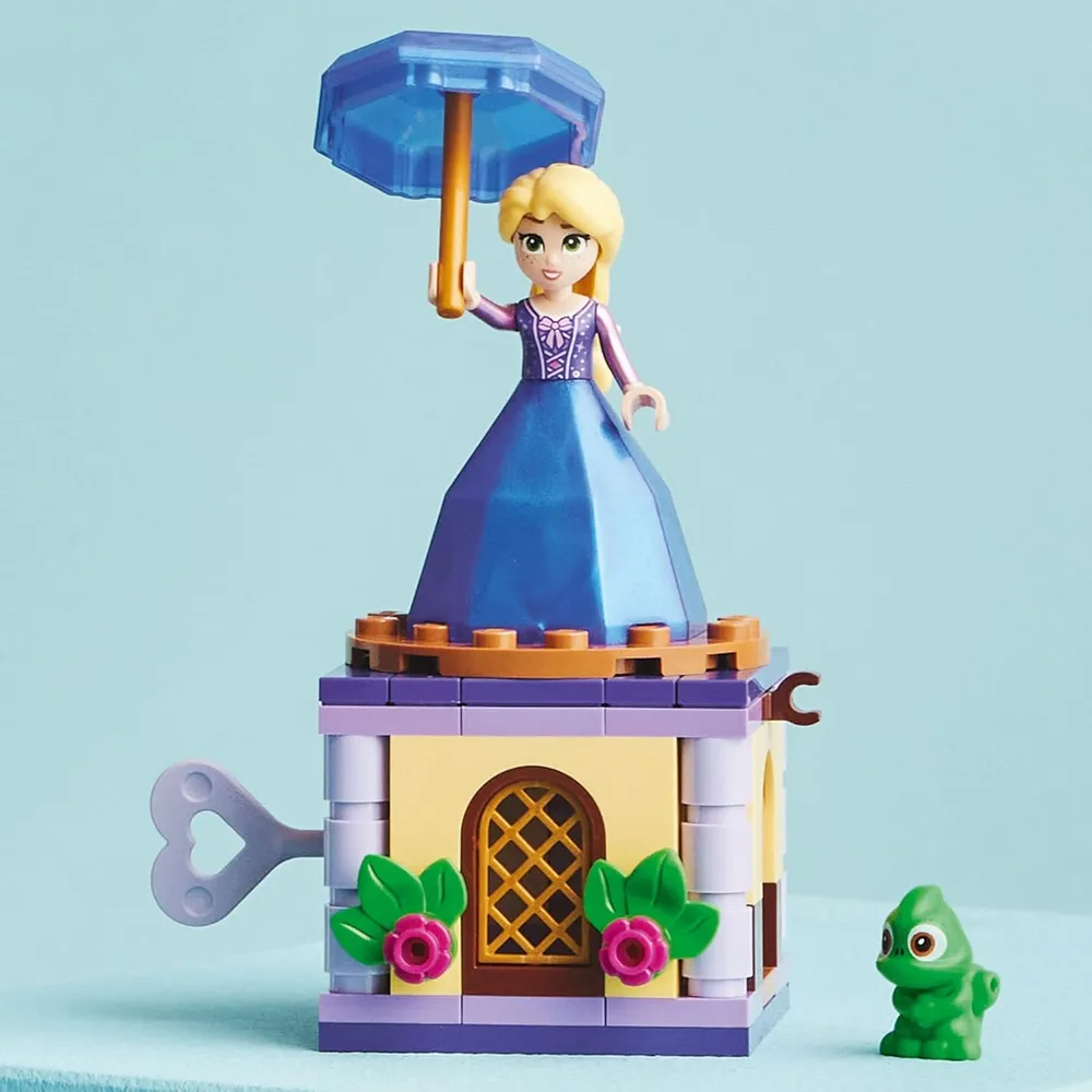 Lego Disney Princess Rapunzel giratoria set con vestido de diamantes y Pascal