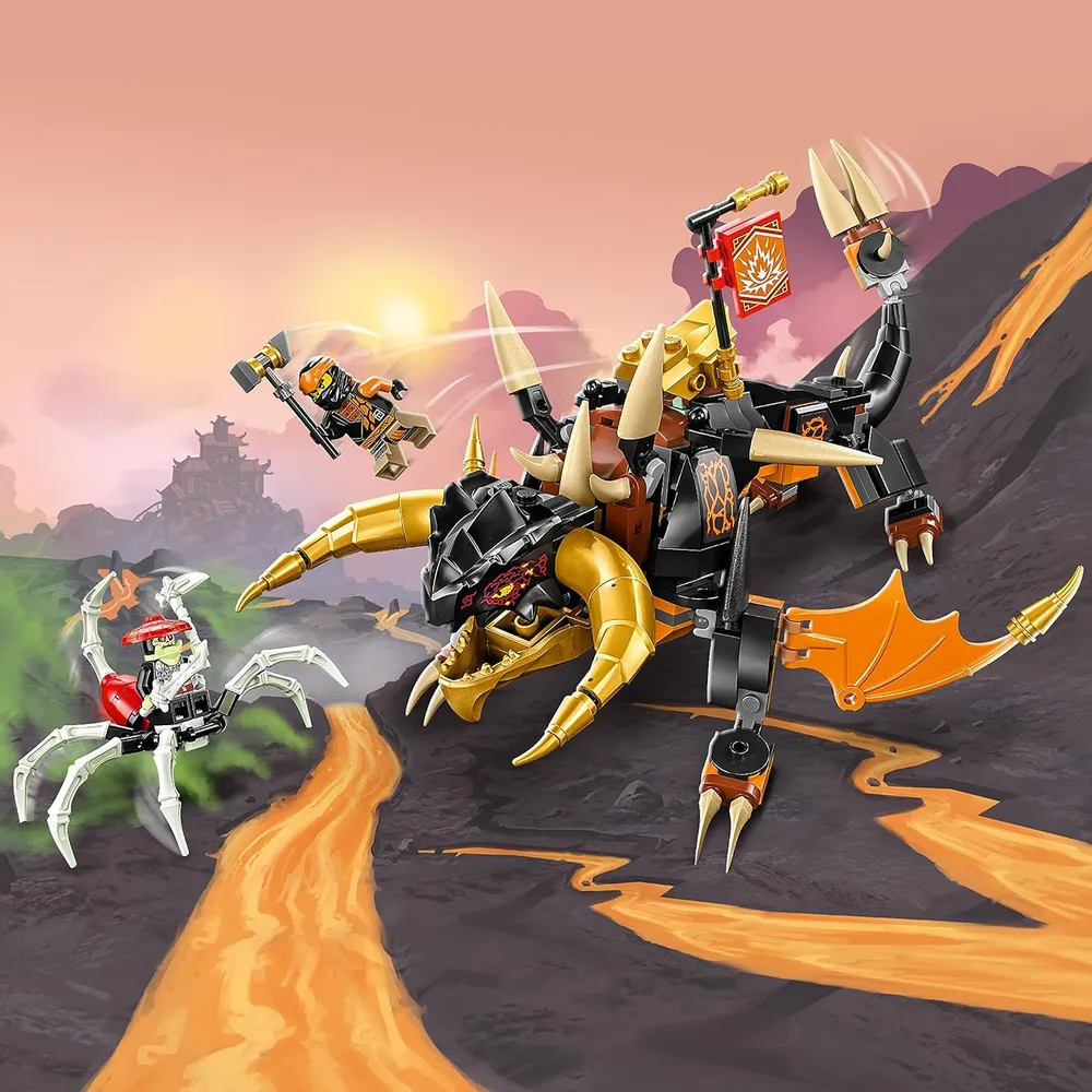Lego Ninjago dragón de tierra Evo de Cole set de acción con figuras de batalla