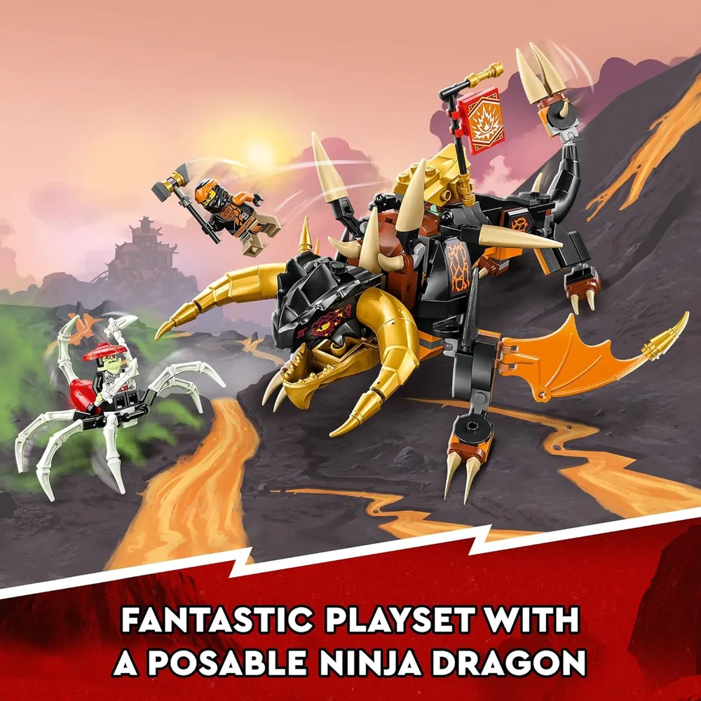 Lego Ninjago dragón de tierra Evo de Cole set de acción con figuras de batalla