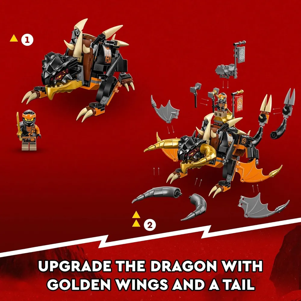 Lego Ninjago dragón de tierra Evo de Cole set de acción con figuras de batalla