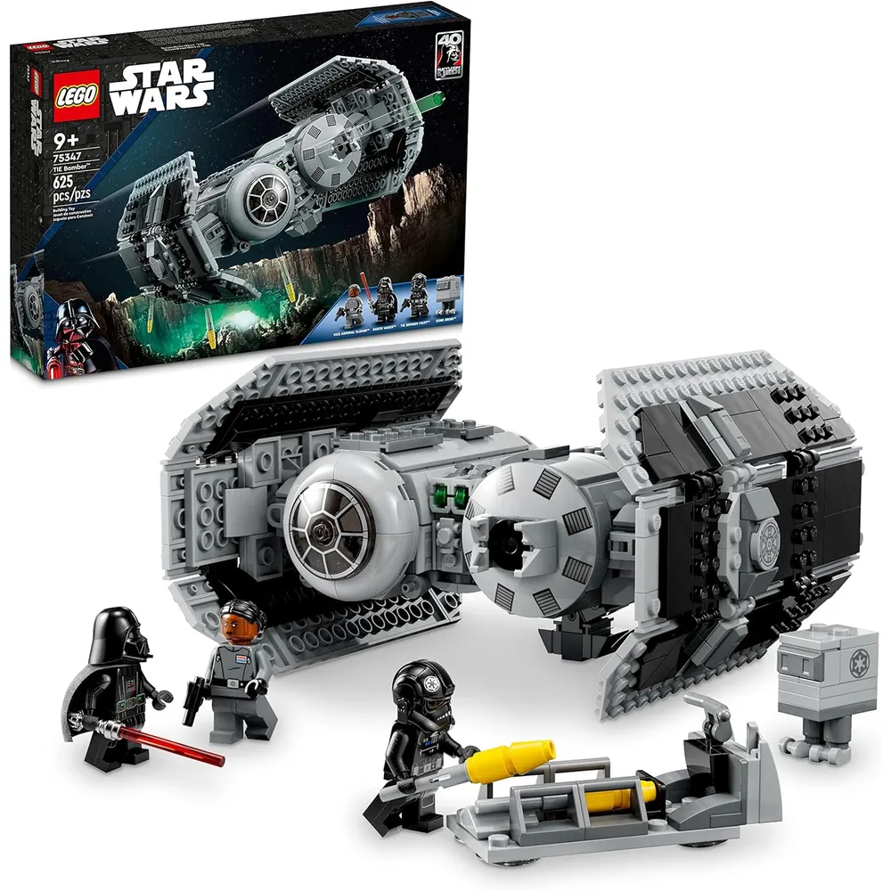 LEGO STAR WARS BOMBARDERO TIE CON MINIFIGURAS DE DARTH VADER Y DROIDE