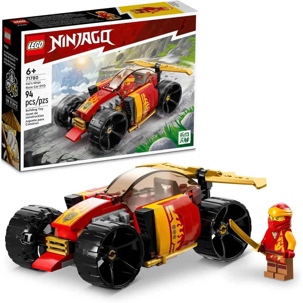 Lego Ninjago coche de carreras Evo de Kai set de vehículo ninja con figura de acción
