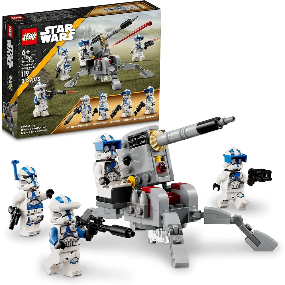 LEGO STAR WARS 501ST CLONE TROOPERS CON CAÑÓN Y SOLDADOS CLON