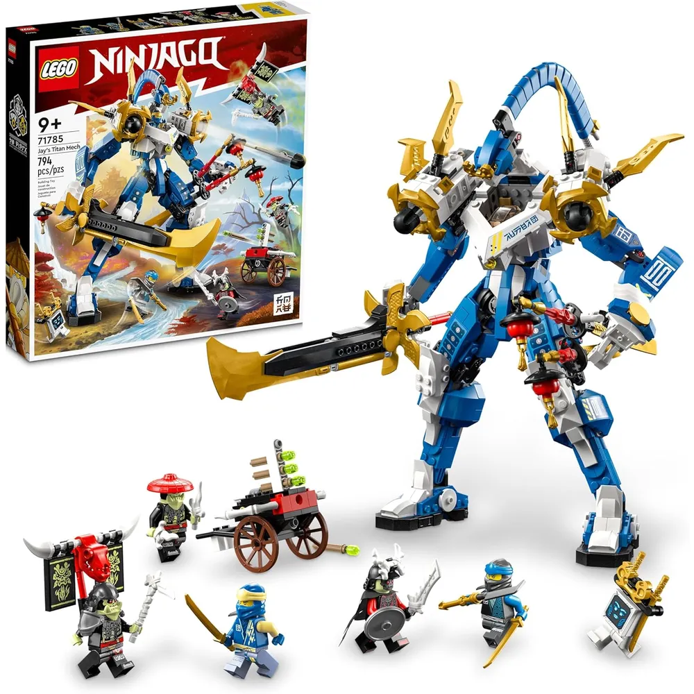 Lego Ninjago mech titán de Jay set de figuras de acción con minifiguras de batalla
