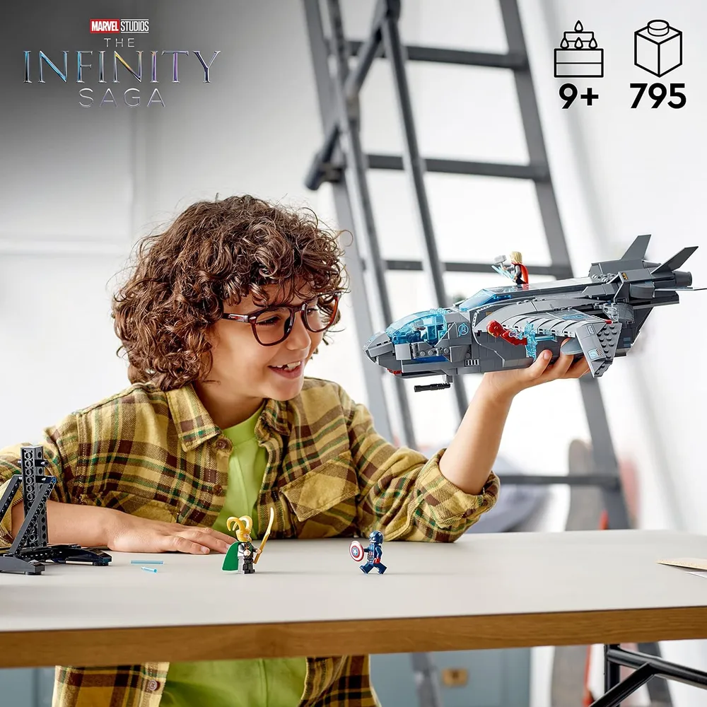 Lego Marvel Los Vengadores Quinjet set de nave con minifiguras de superhéroes