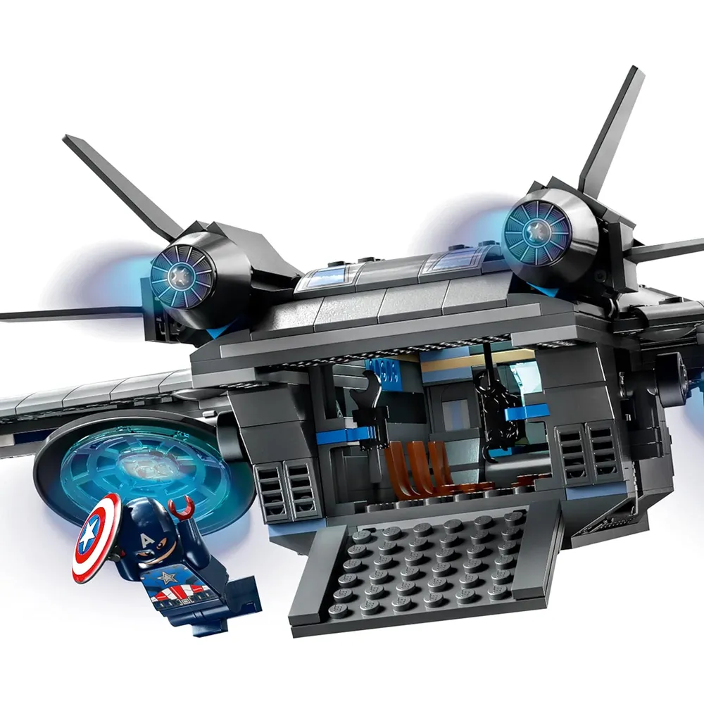 Lego Marvel Los Vengadores Quinjet set de nave con minifiguras de superhéroes