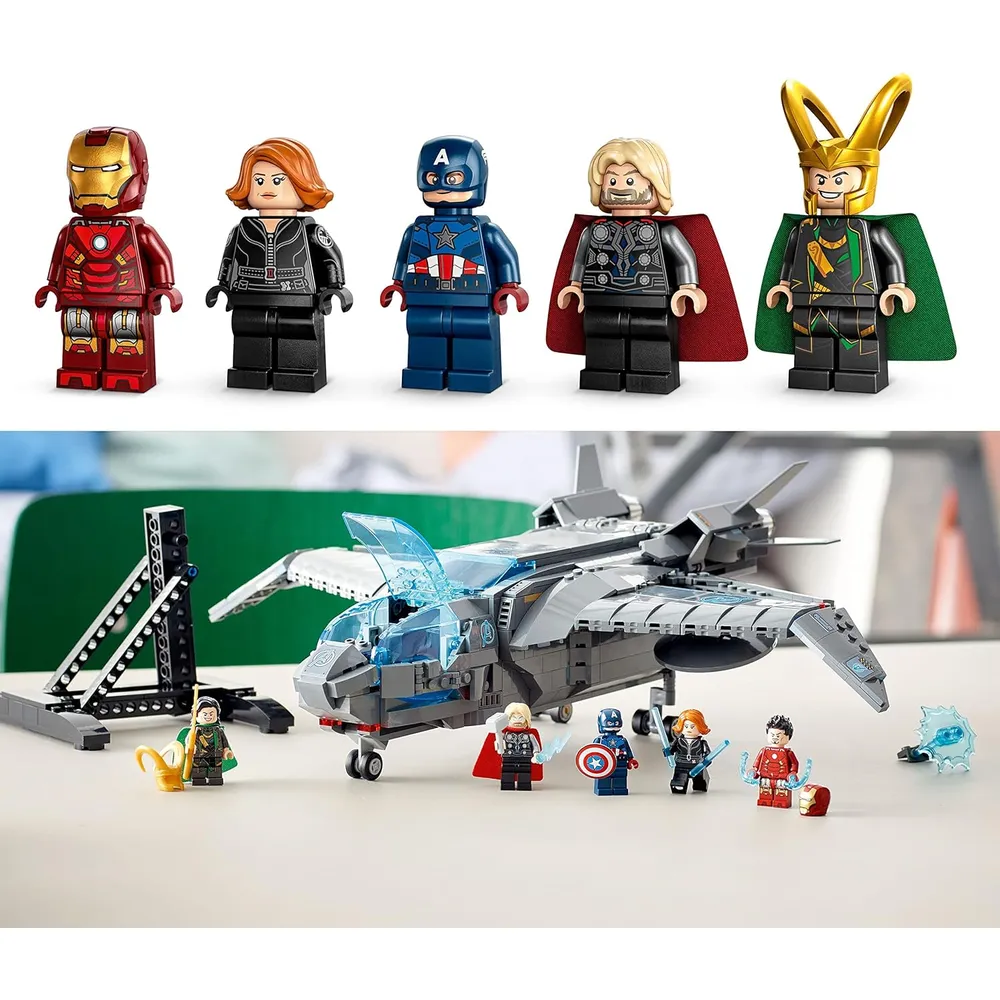 Lego Marvel Los Vengadores Quinjet set de nave con minifiguras de superhéroes