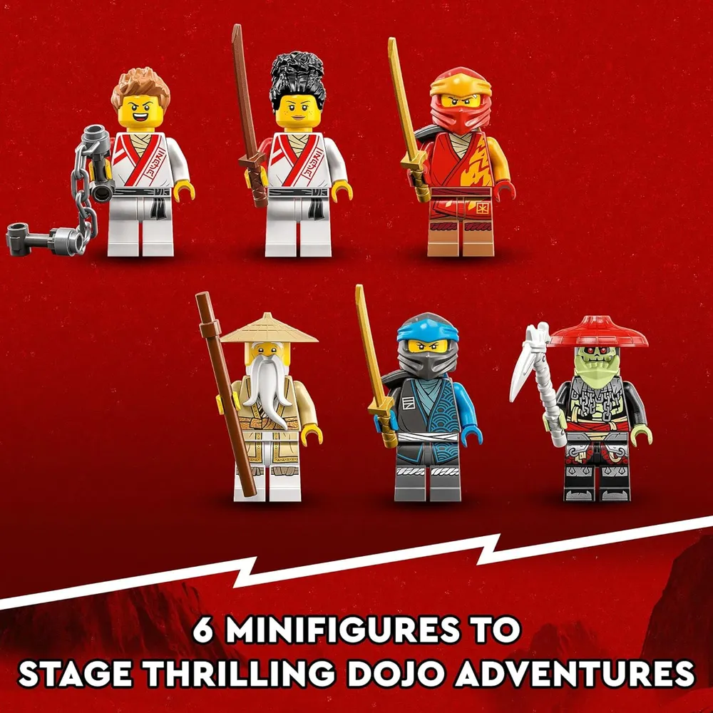 Lego Ninjago caja creativa set de construcción con dojo coche moto y minifiguras