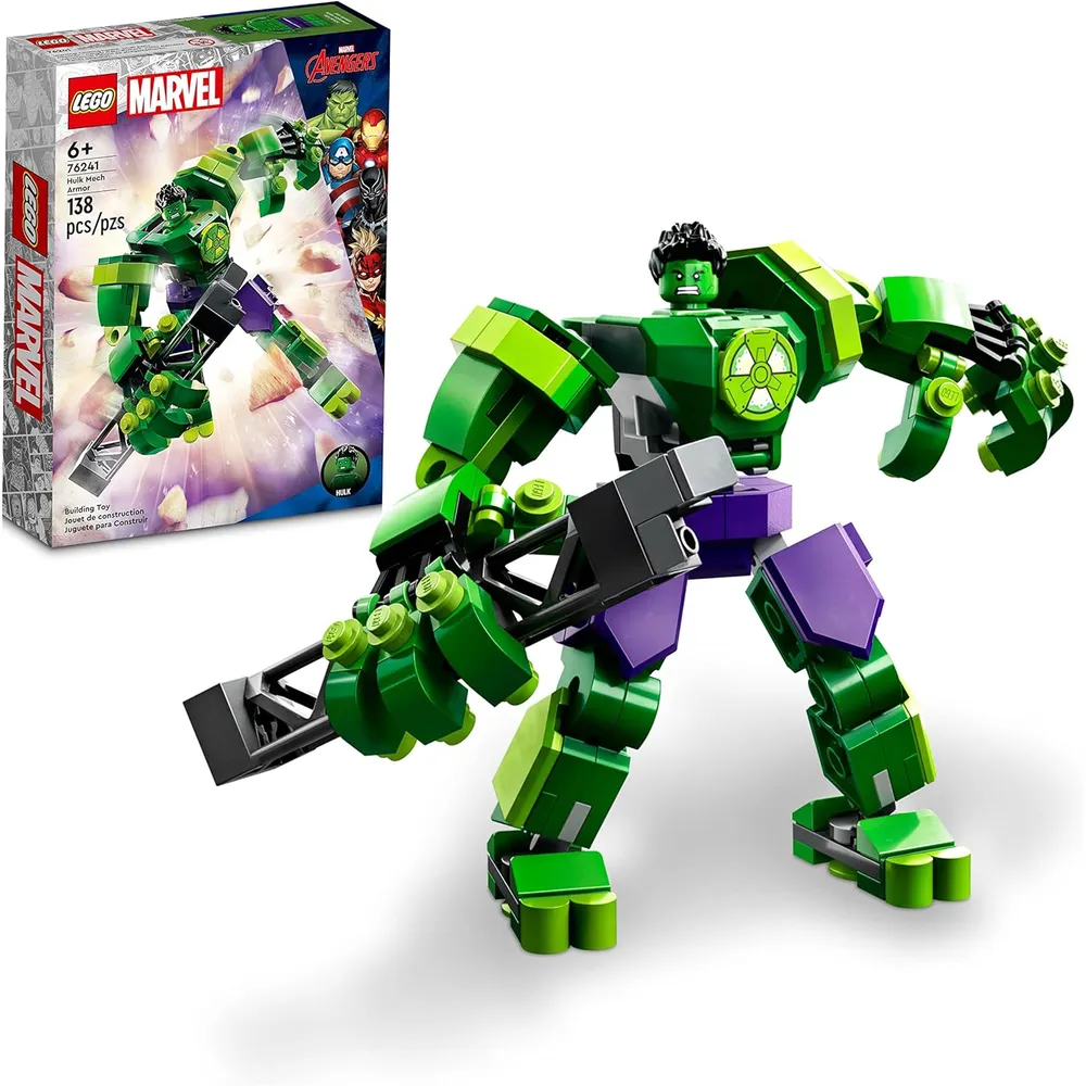 Lego Marvel Hulk mech armor set de figura de acción coleccionable de superhéroe