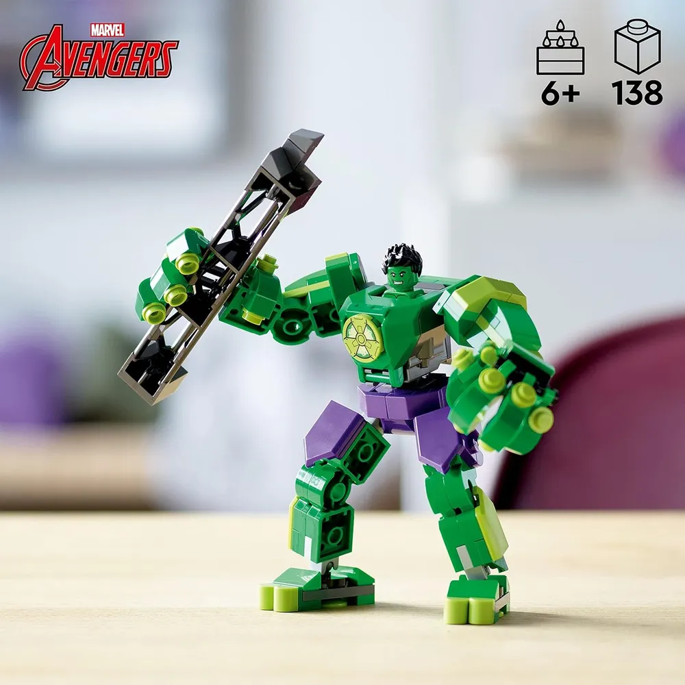 Lego Marvel Hulk mech armor set de figura de acción coleccionable de superhéroe