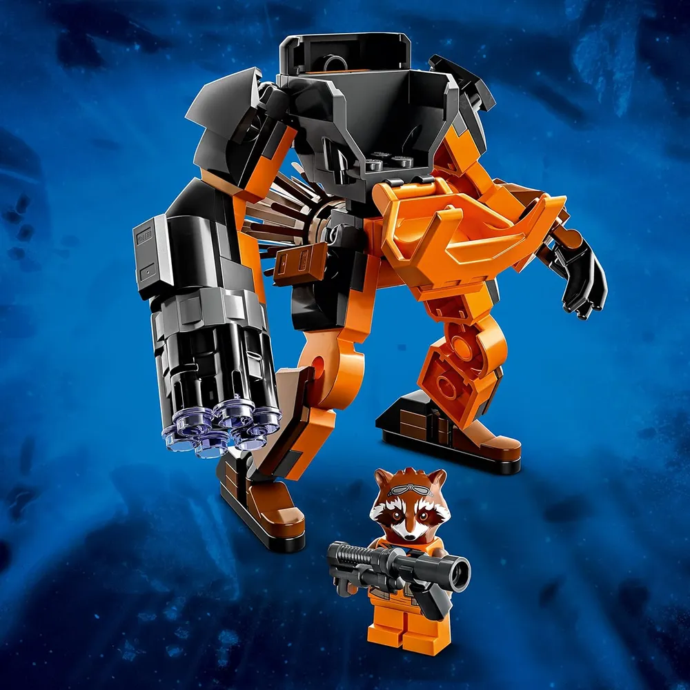 Lego Marvel cohete mech armor set de figura de acción Guardianes de la Galaxia