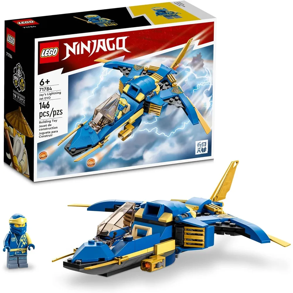 Lego Ninjago avión Lightning Jet Evo set de construcción ninja con minifigura