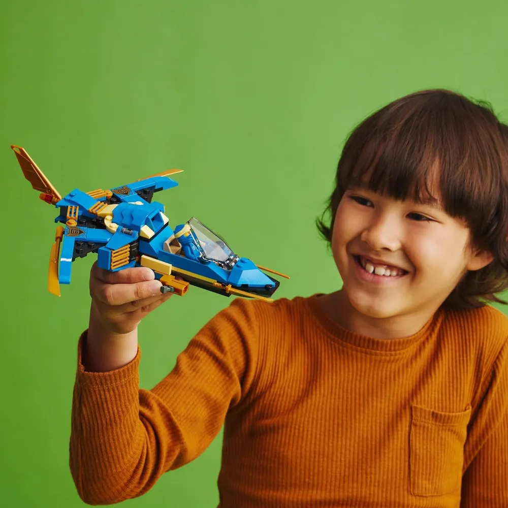 Lego Ninjago avión Lightning Jet Evo set de construcción ninja con minifigura