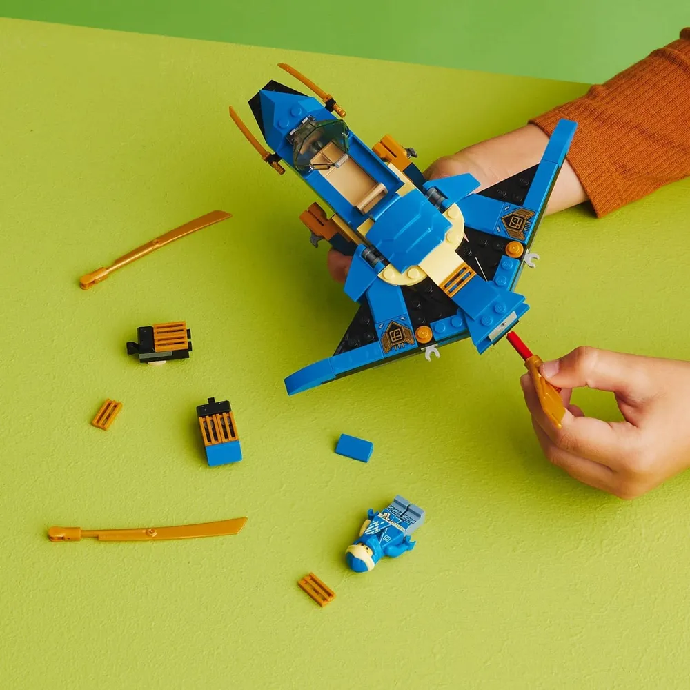 Lego Ninjago avión Lightning Jet Evo set de construcción ninja con minifigura