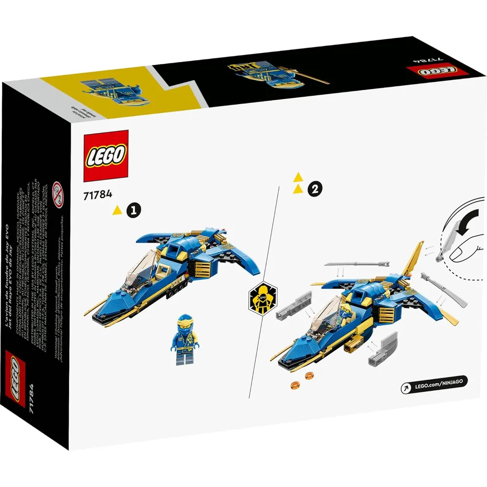 Lego Ninjago avión Lightning Jet Evo set de construcción ninja con minifigura