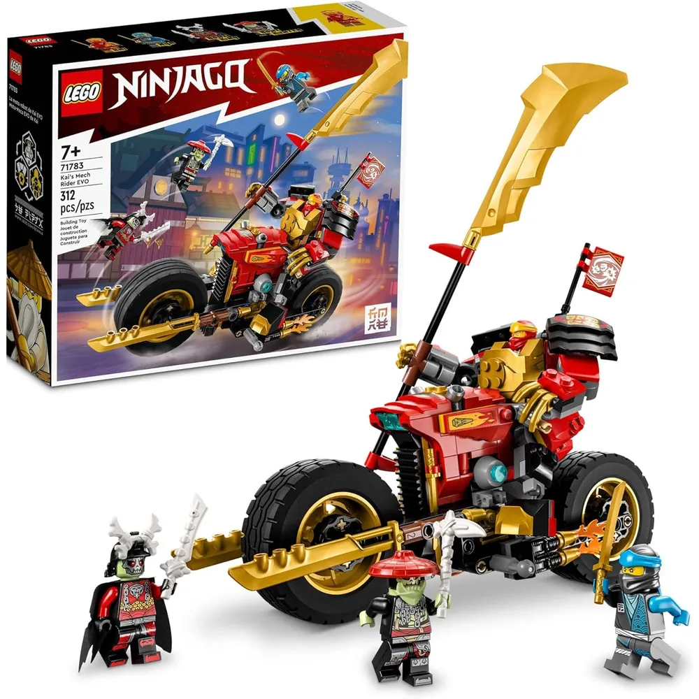 Lego Ninjago mech rider Evo de Kai set de moto ninja con figuras de guerreros