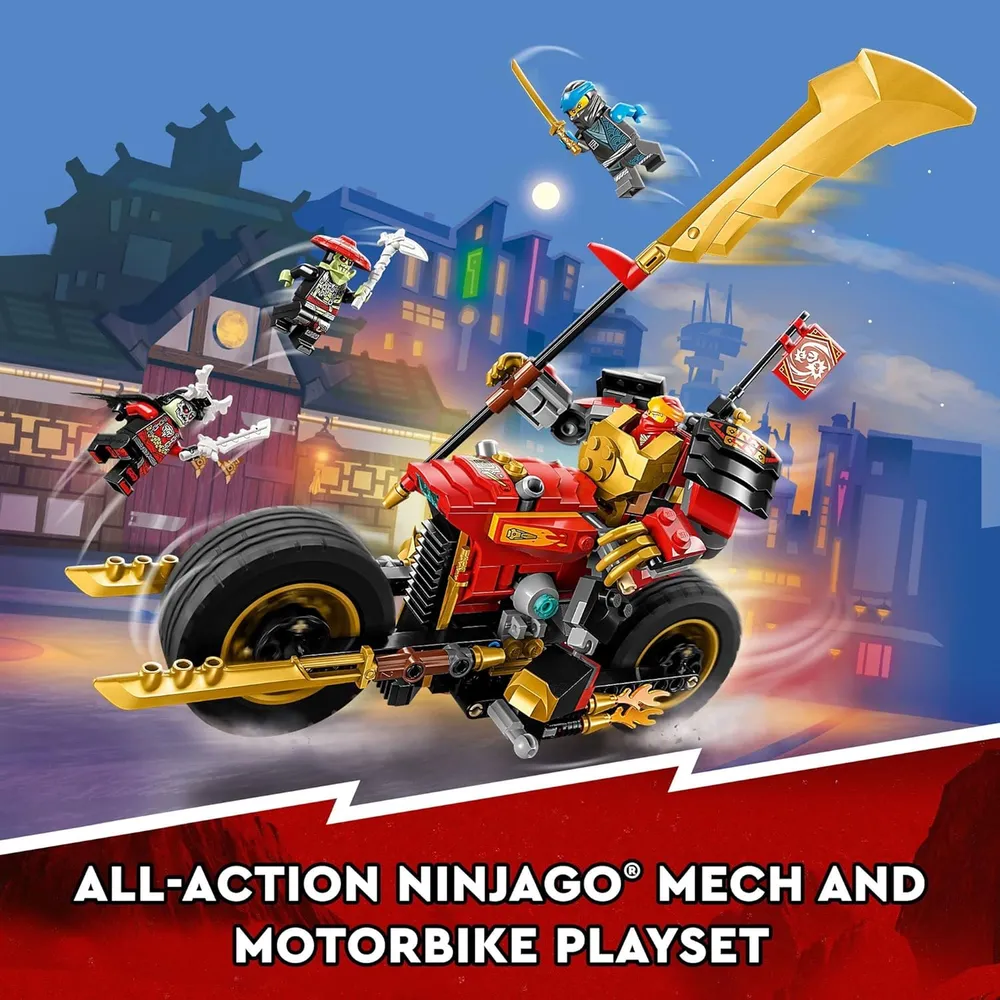 Lego Ninjago mech rider Evo de Kai set de moto ninja con figuras de guerreros