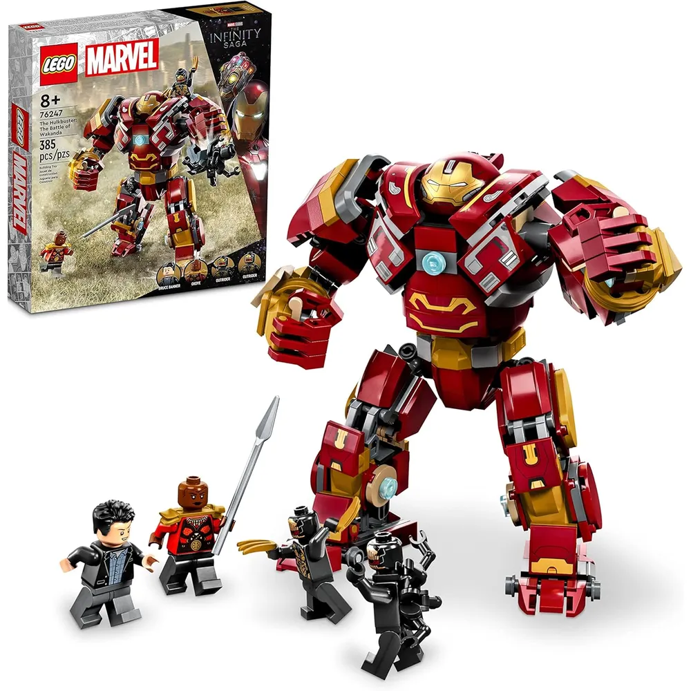 Lego Marvel Hulkbuster batalla de Wakanda set de figura de acción con minifigura