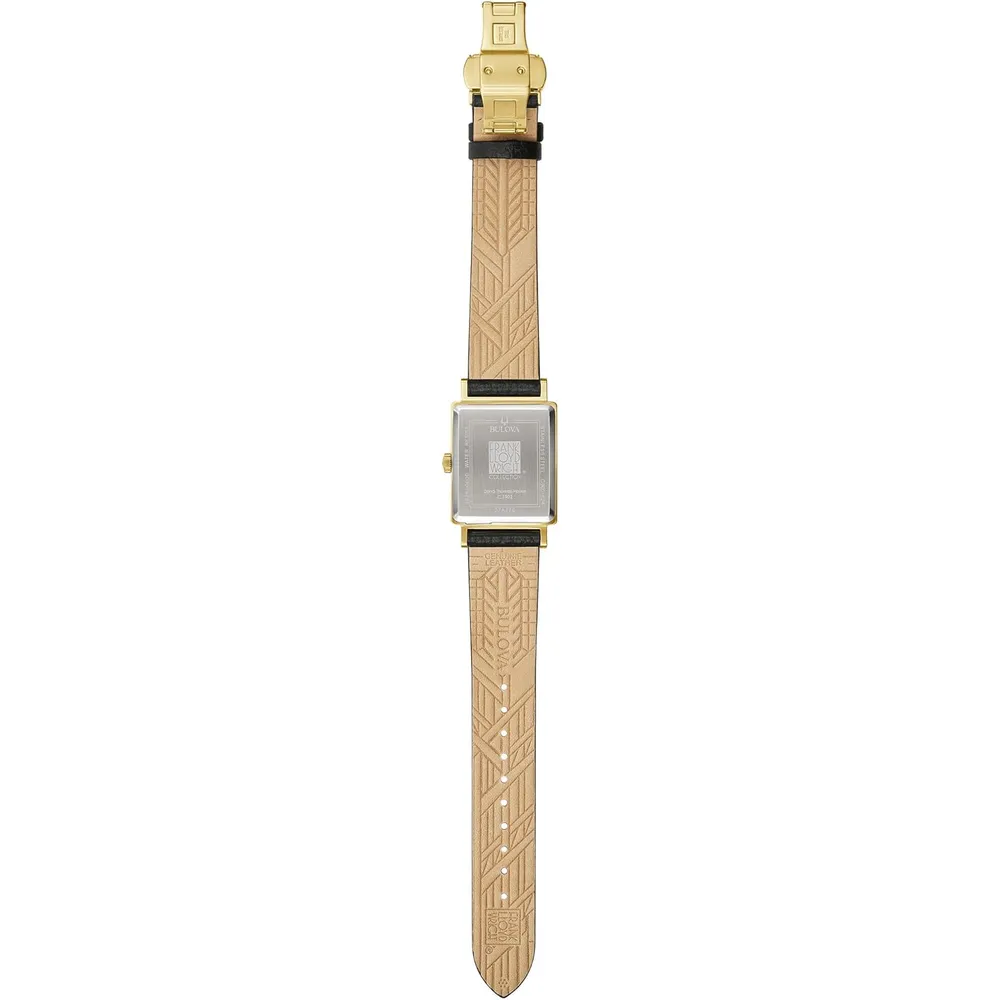Bulova reloj Frank Lloyd Wright Dana-Thomas House de hombre cuarzo 3 agujas | Negro