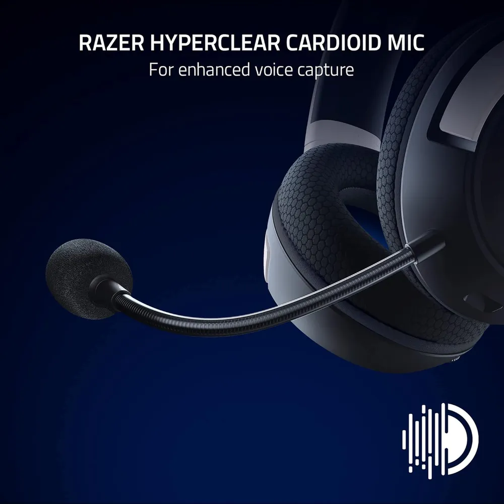 AUDÍFONOS INALÁMBRICOS KAIRA HYPERSPEED PLAYSTATION RAZER | BLANCO / NEGRO