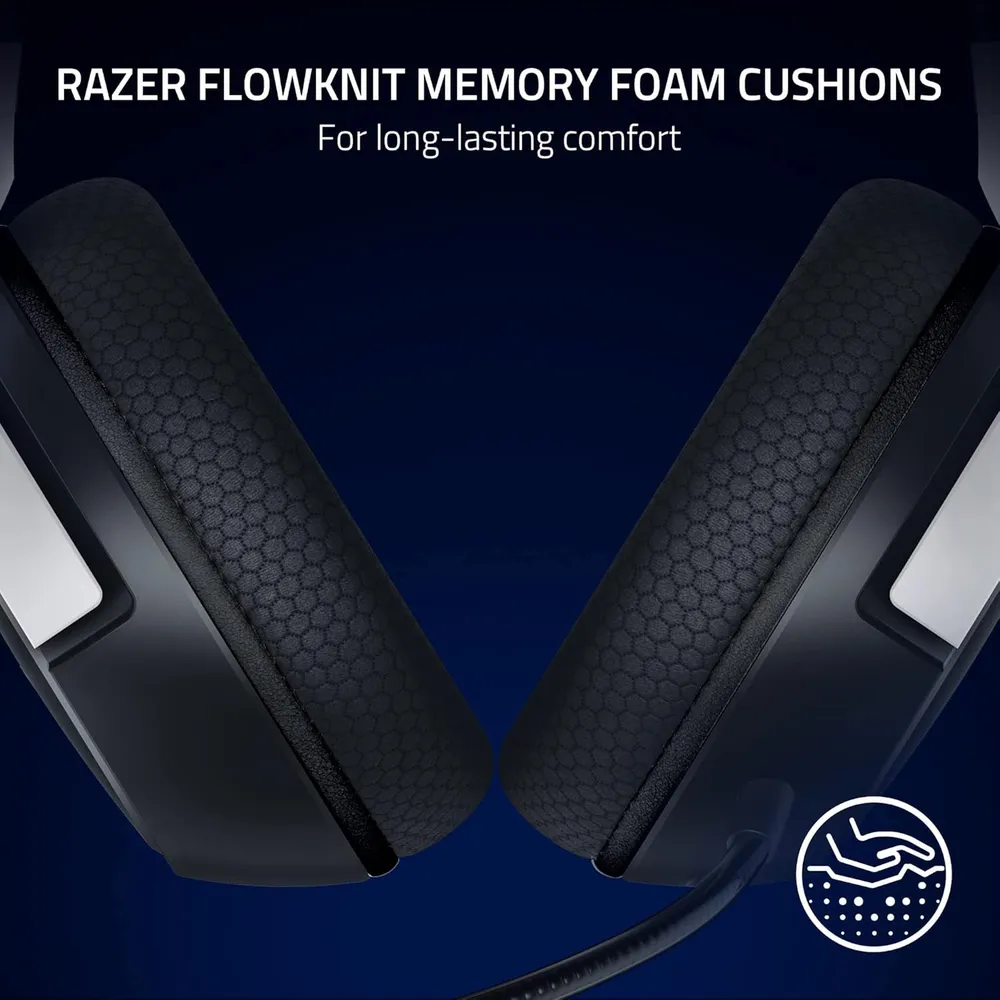 AUDÍFONOS INALÁMBRICOS KAIRA HYPERSPEED PLAYSTATION RAZER | BLANCO / NEGRO