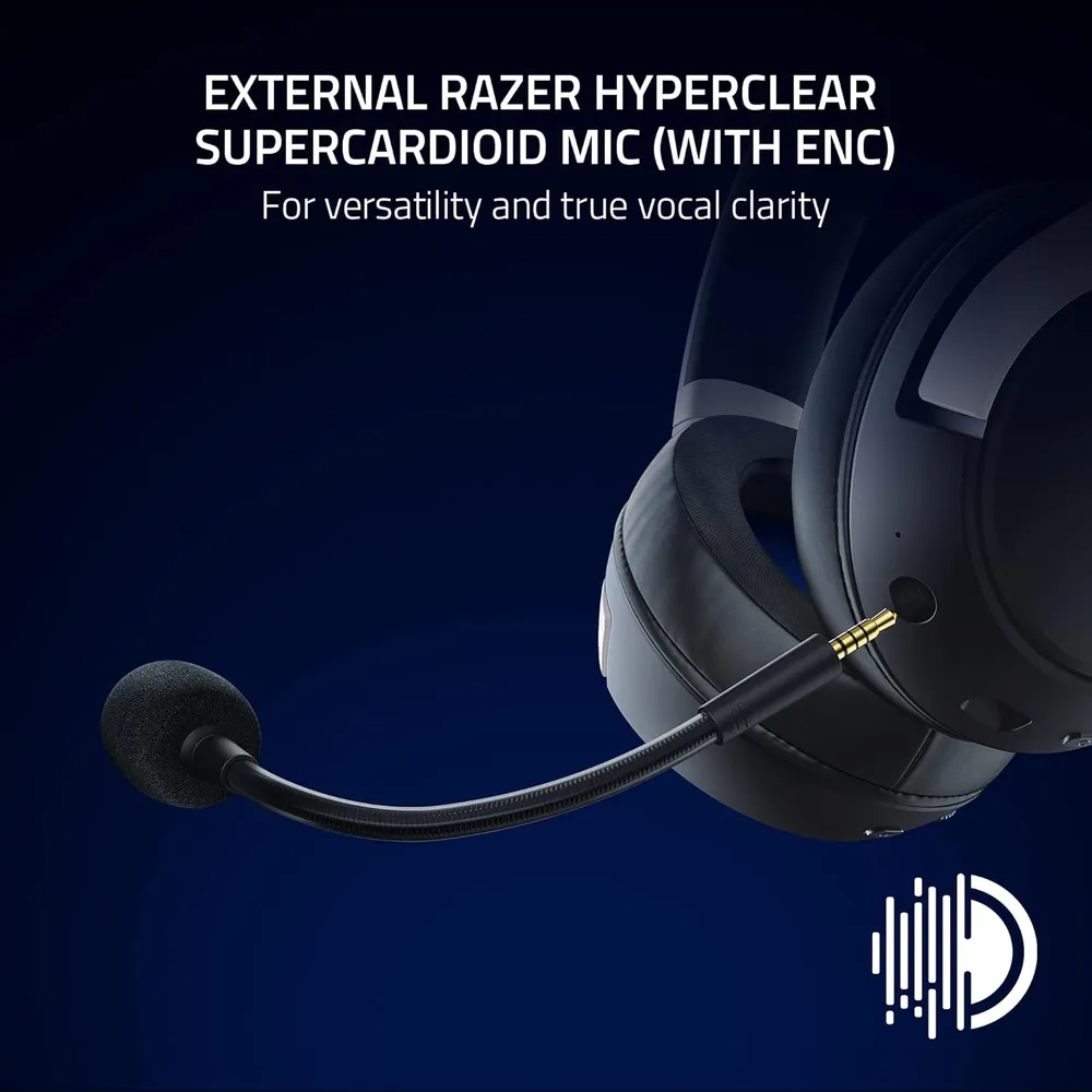 AUDÍFONOS INALÁMBRICOS KAIRA PRO HYPERSPEED PLAYSTATION RAZER | BLANCO / NEGRO