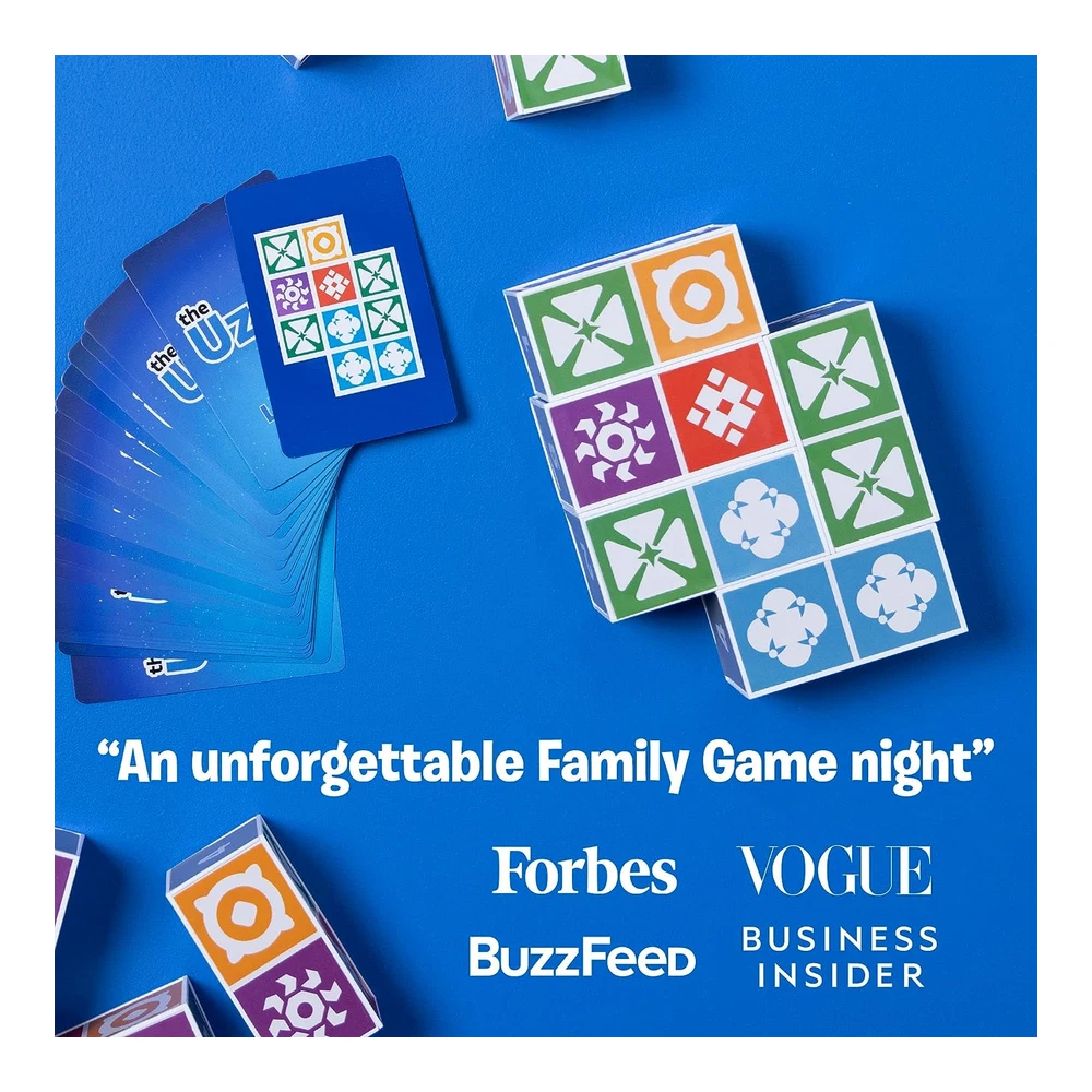 b0bfp4vzcp_2.webp The Uzzle Juego de Mesa 2.0 - Adecuados para niños - Rompecabezas de Bloques de Patrones - Juegos de Cartas Familiares